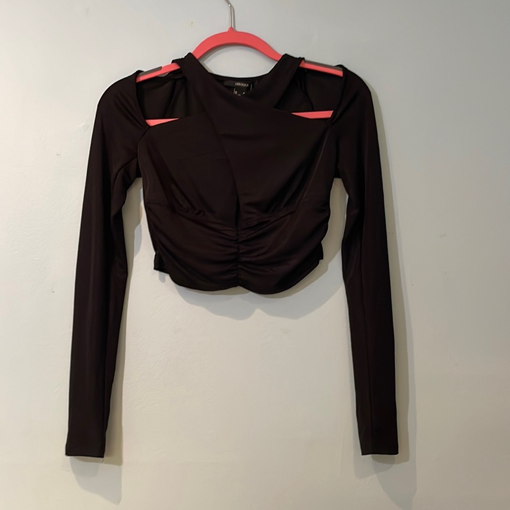 never been worn black shimmery long sleeve